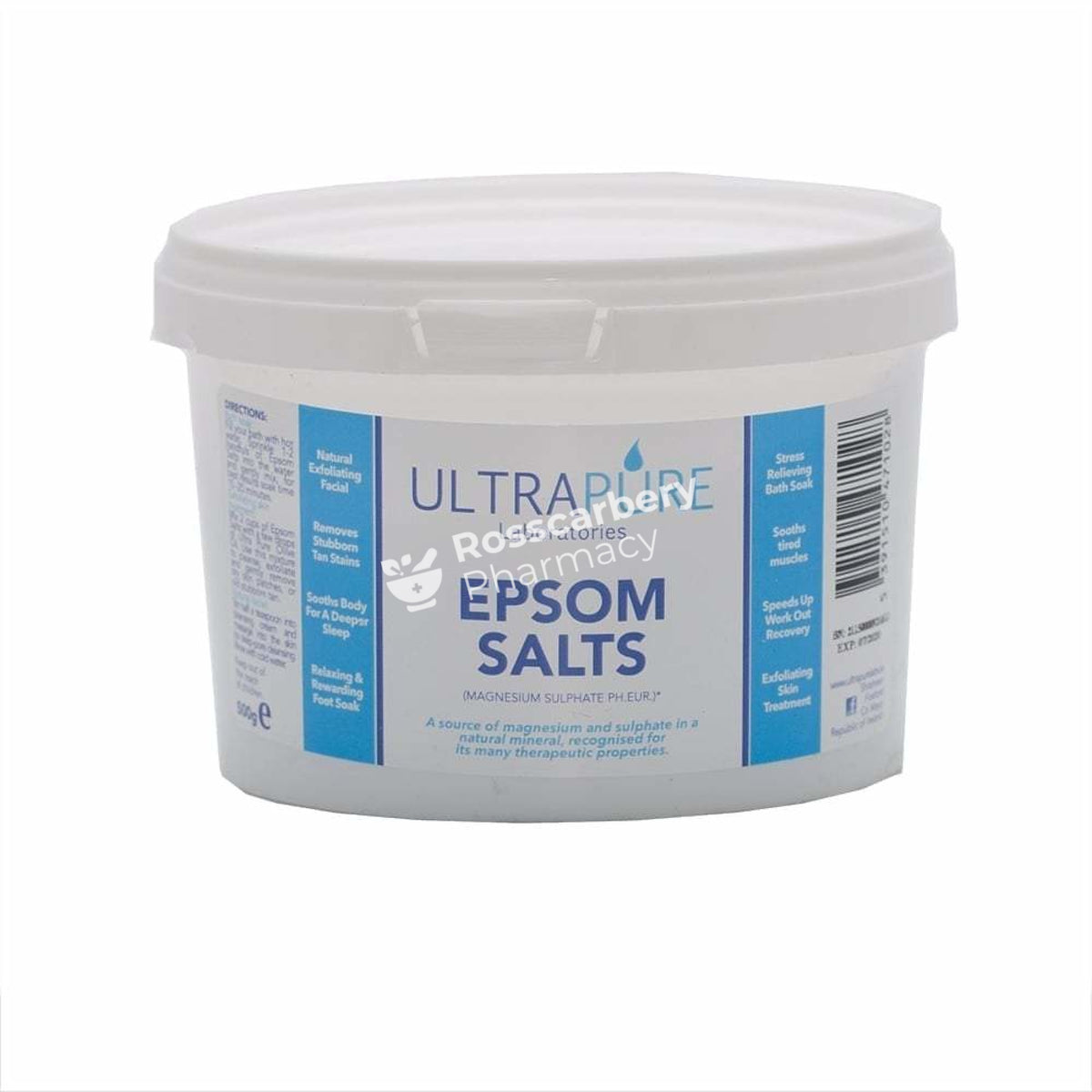 Ultrapure Epsom Salts 500G Foot Soak & Odour Control