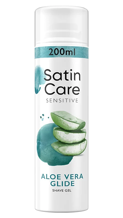 Gillette Satin Care Sensitive Skin Shaving Gel Aloe Vera Glide