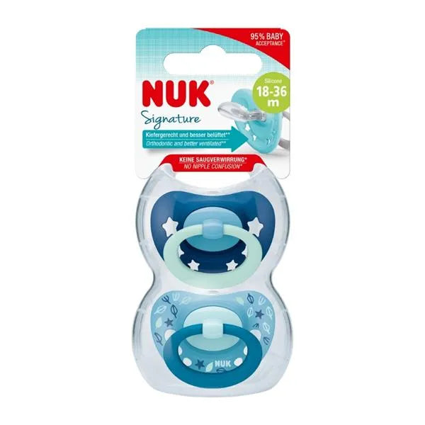 NUK Signature Soother Silicone 18-36 months Blue