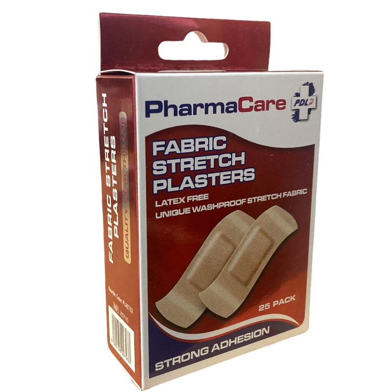 PharmaCare Fabric Stretch Plasters - 25 Pack