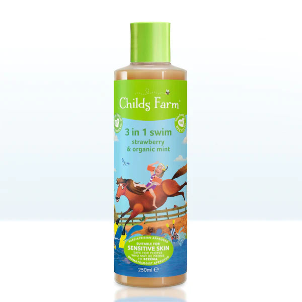 Childs Farm 3 In 1 Swim For Hair To Toe After Swim Care - Strawberry &amp; Organic Mint