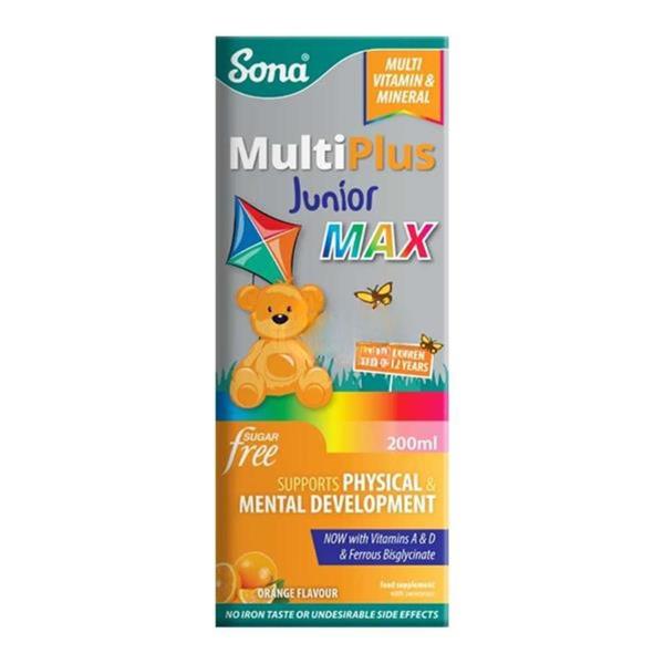 Sona MultiPlus Junior Max Multi Vitamin &amp; Mineral 200ml liquid