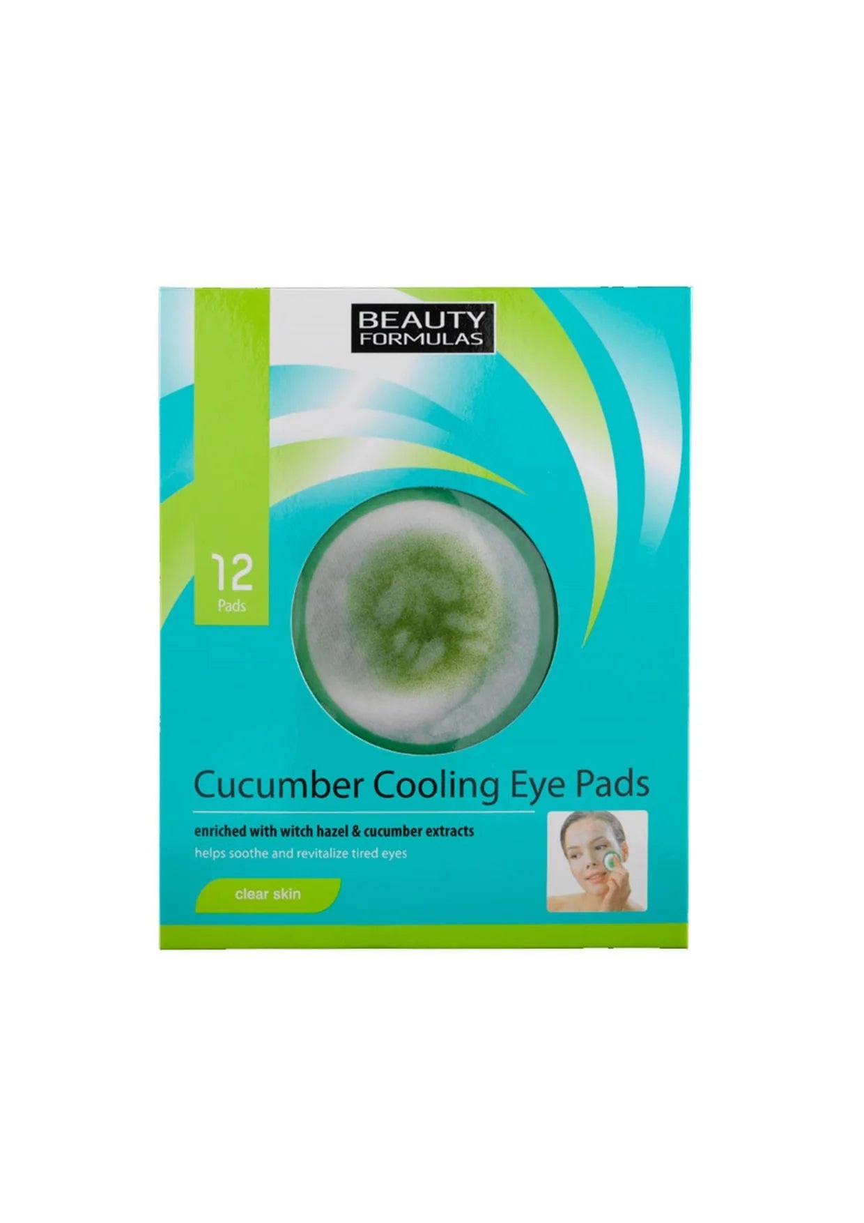 Beauty Formulas Cucumber Cool Eye Pads - 12 Pads