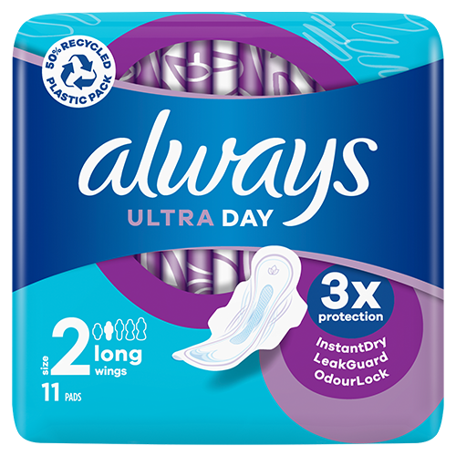 Always Ultra Long (Size 2) Sanitary Pads With Wings
