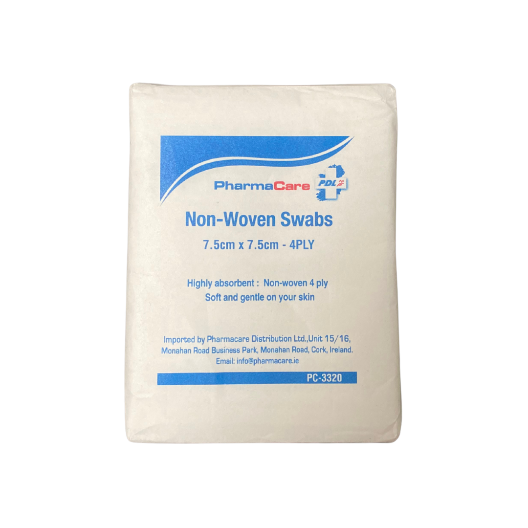 Pharmacare Non-Woven Swabs (7.5cm x 7.5cm) 100 pack