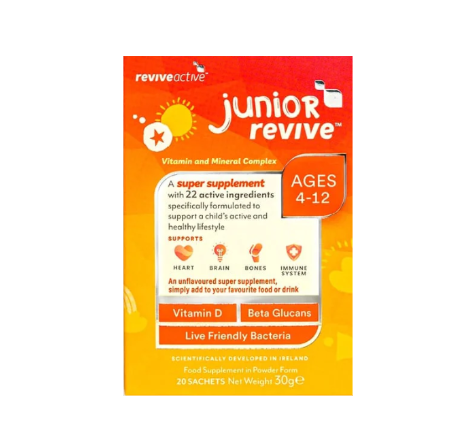 Junior Revive Active (4-12yrs) - Unflavoured (20 sachets)