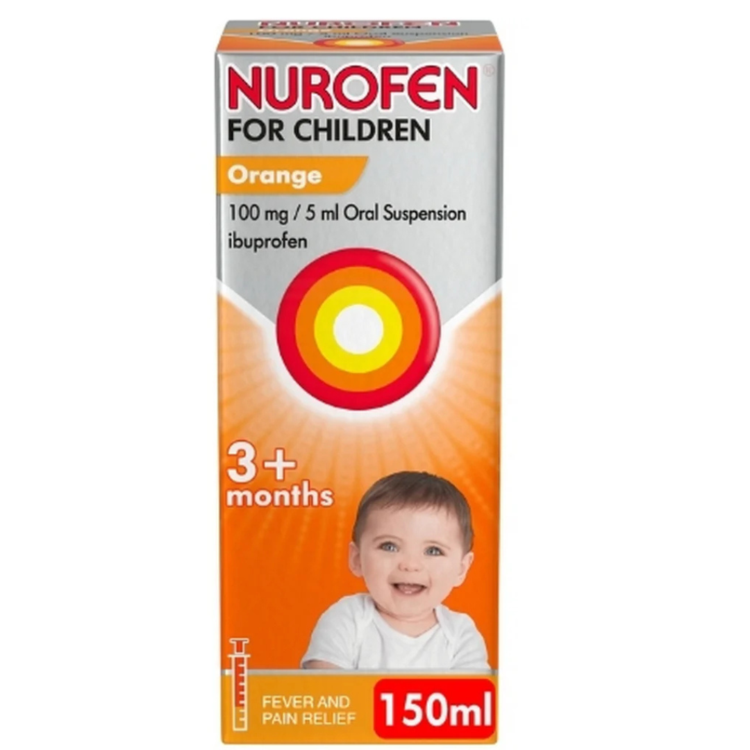 Nurofen For Children Sugar Free 3m+ with Syringe (Orange)