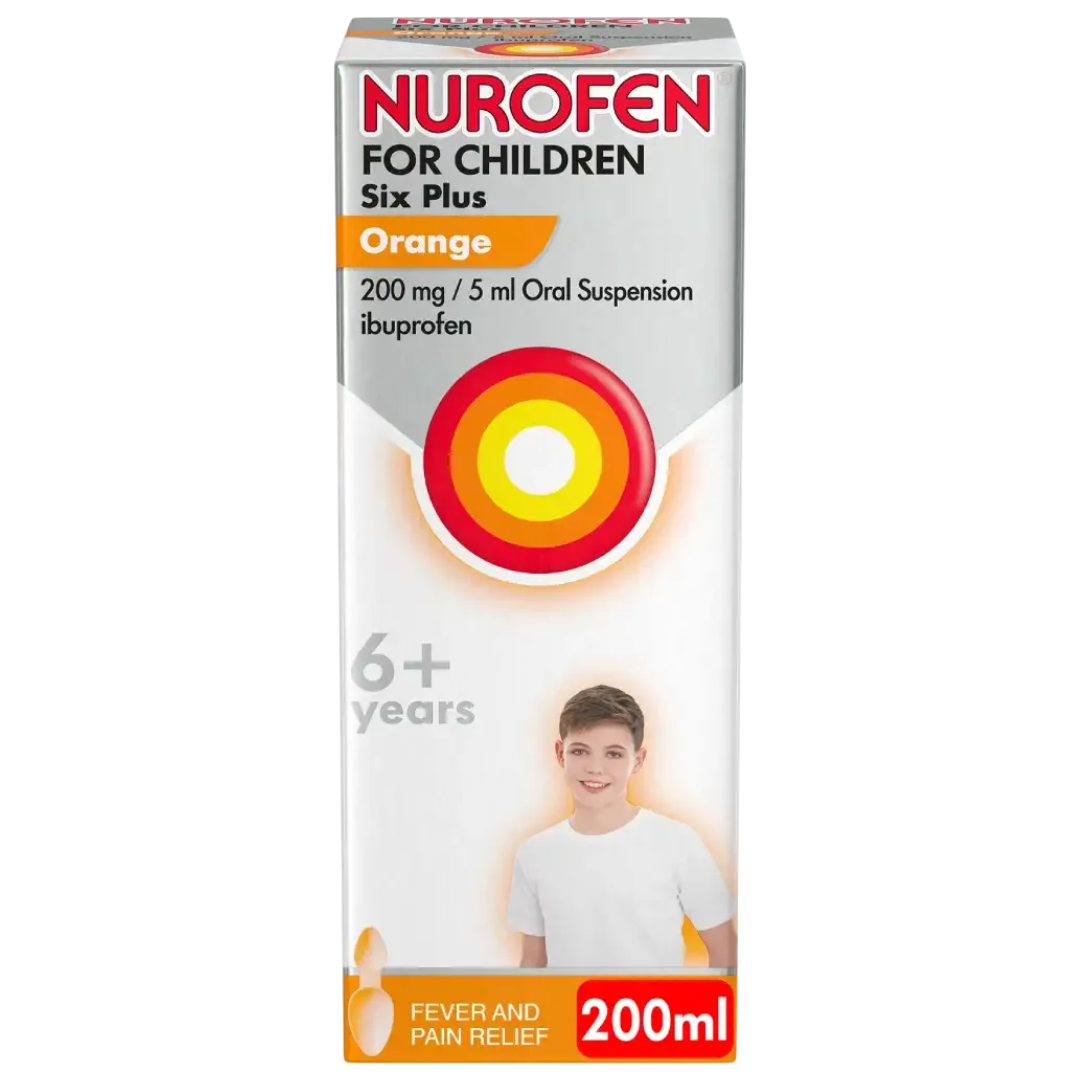 Nurofen For Children Sugar Free Six Plus with Spoon (Orange)