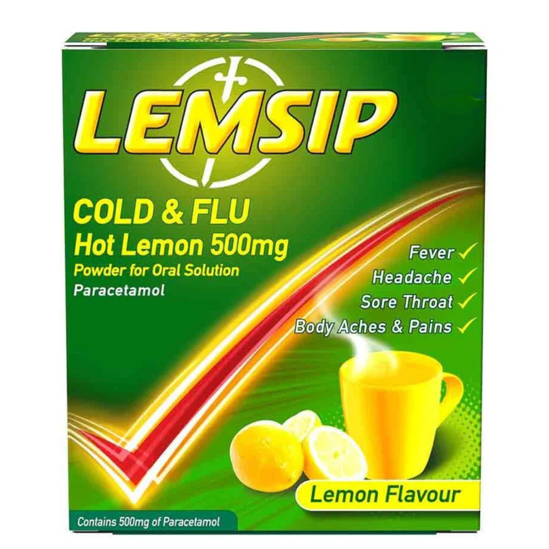 Lemsip Original Cold &amp; Flu Hot Lemon Sachets