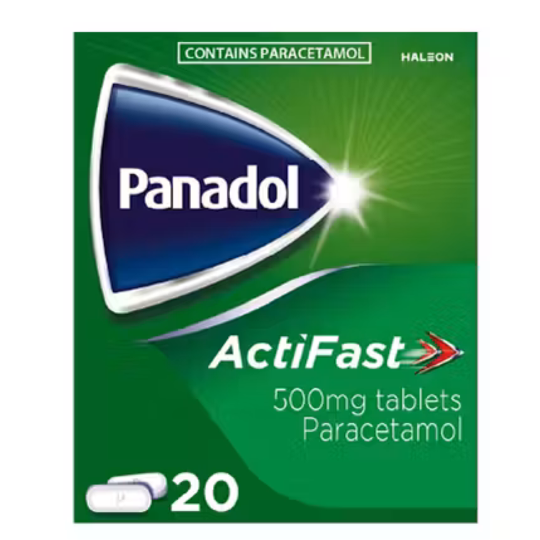 Panadol Actifast 500mg Tablets Paracetamol 20 Pack