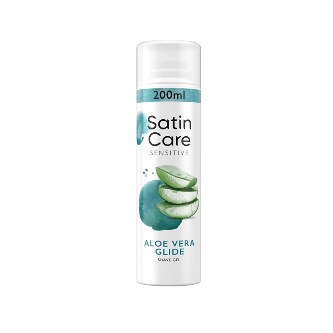 Gillette Satin Care Sensitive Skin Shaving Gel Aloe Vera Glide