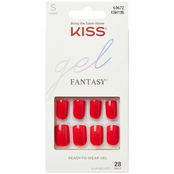 Kiss Gel Fantasy False Nails - Whatever Red