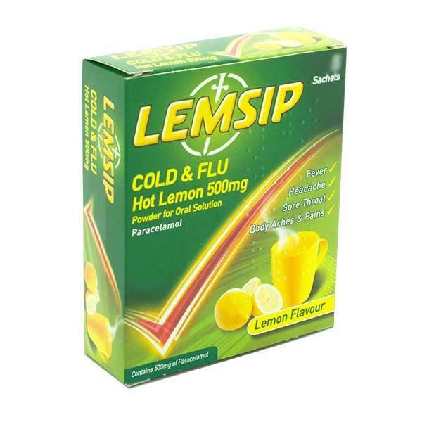 Lemsip Original Cold &amp; Flu Hot Lemon Sachets