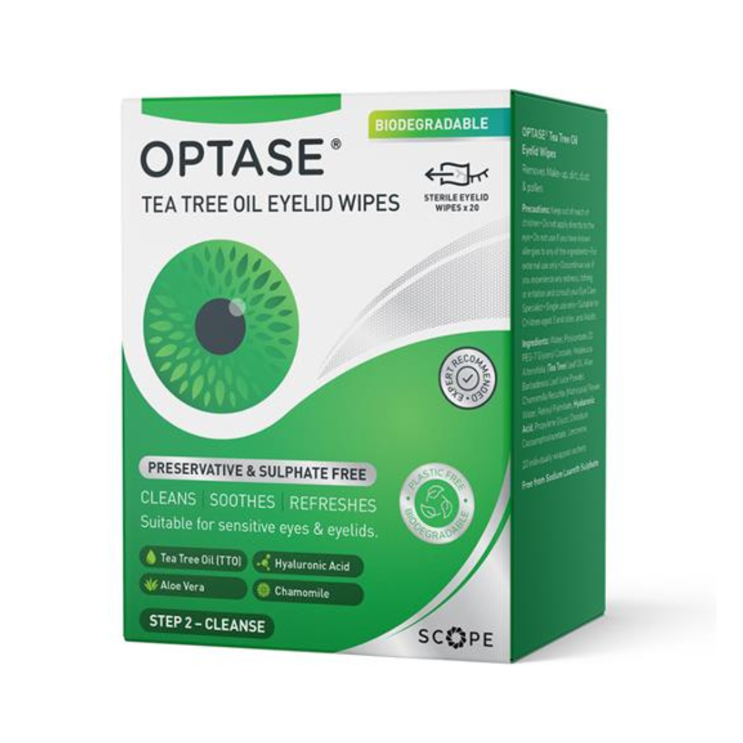 Optase Tea Tree Oil Lid Wipes