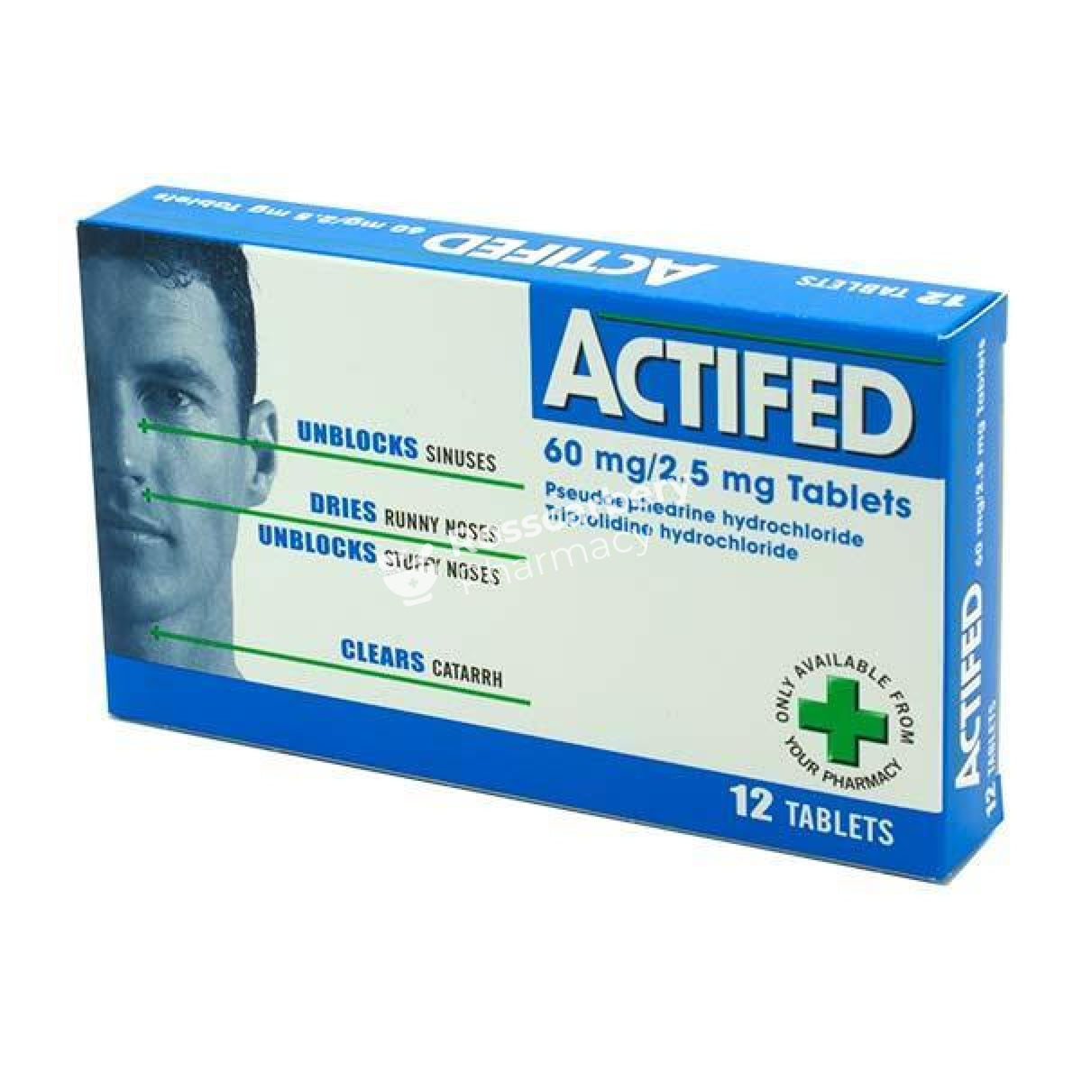 Actifed 60Mg/2.5Mg Tablets Cold &amp; Flu Combination Products