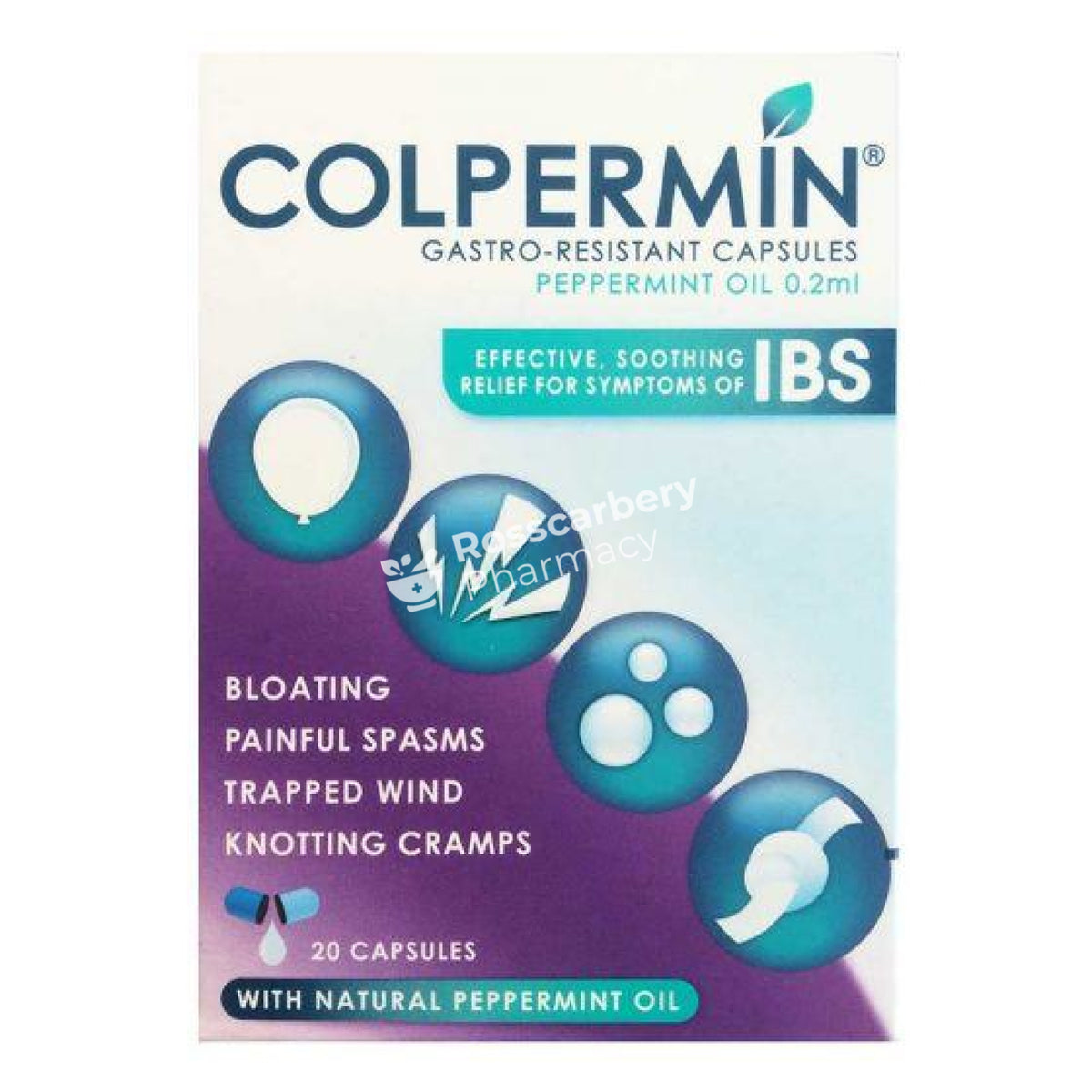 Colpermin Gastro-Resistant Capsules - Peppermint Oil 0.2Ml Cramping &amp; Ibs