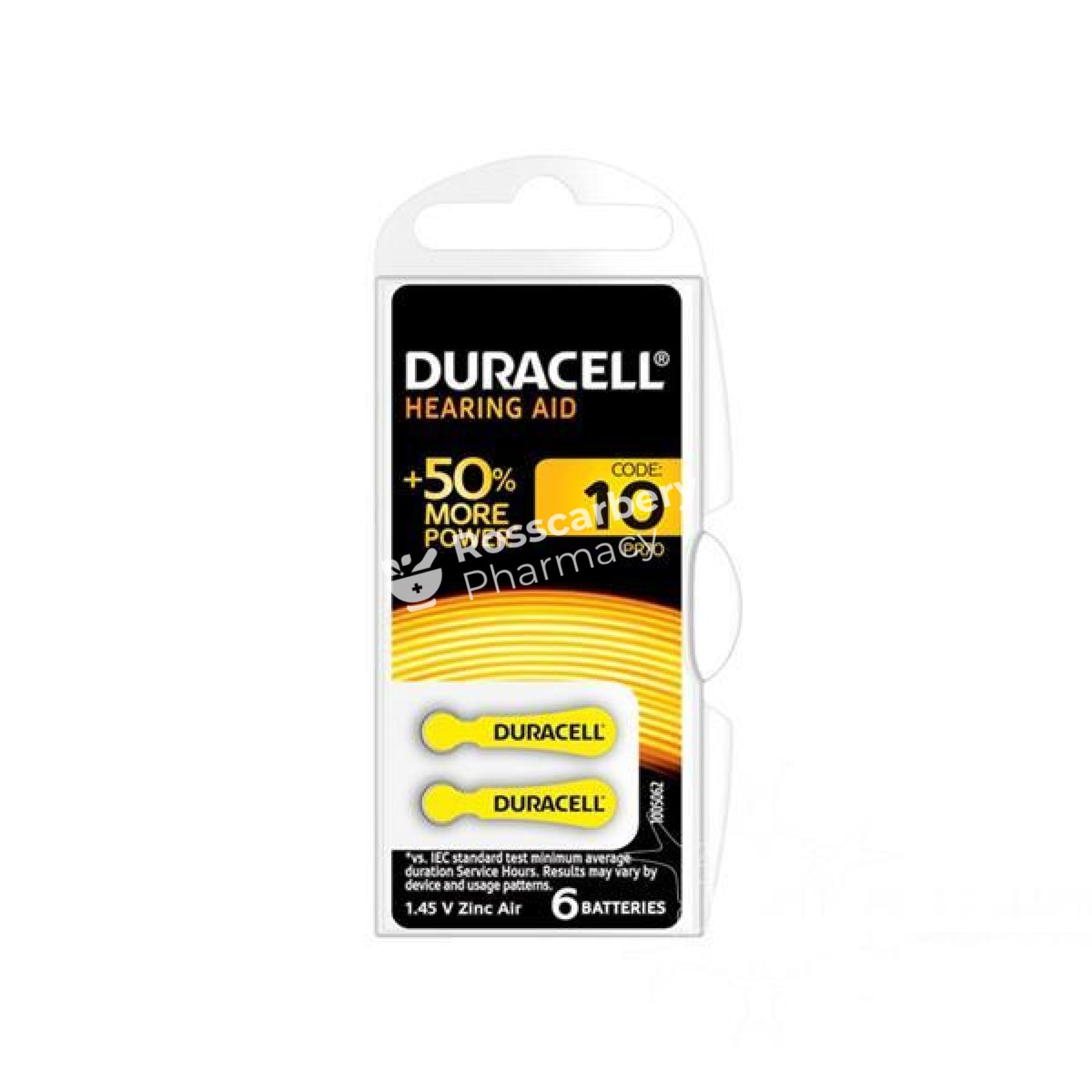 Duracell Activair Hearing Aid Batteries Code-10