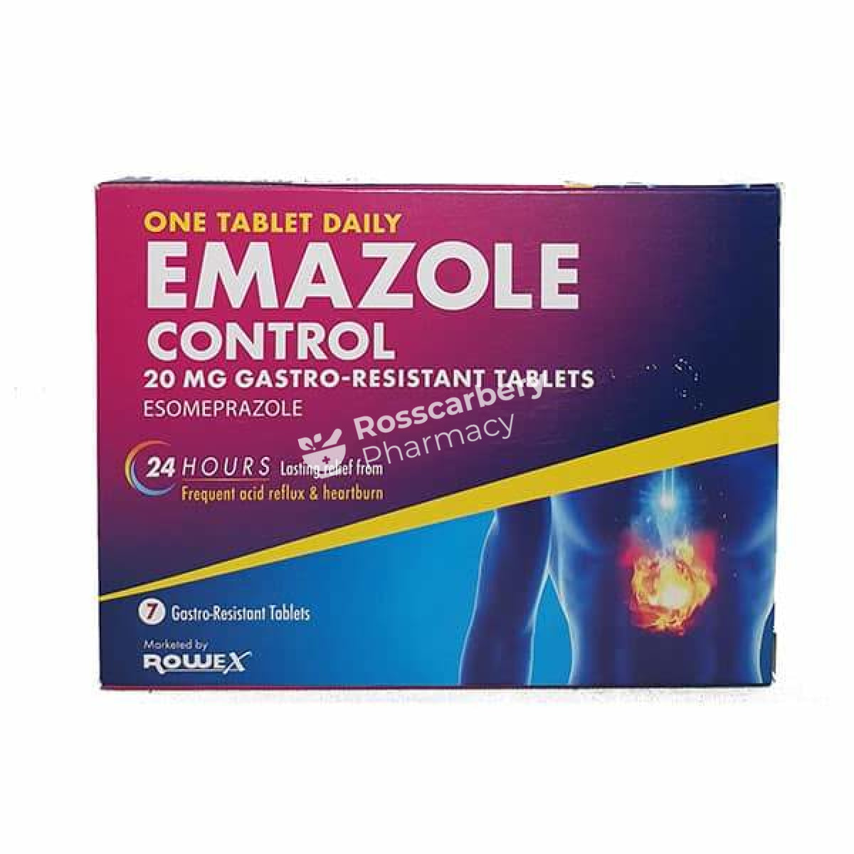 Emazole Control 20Mg Tablets Acid Indigestion &amp; Reflux