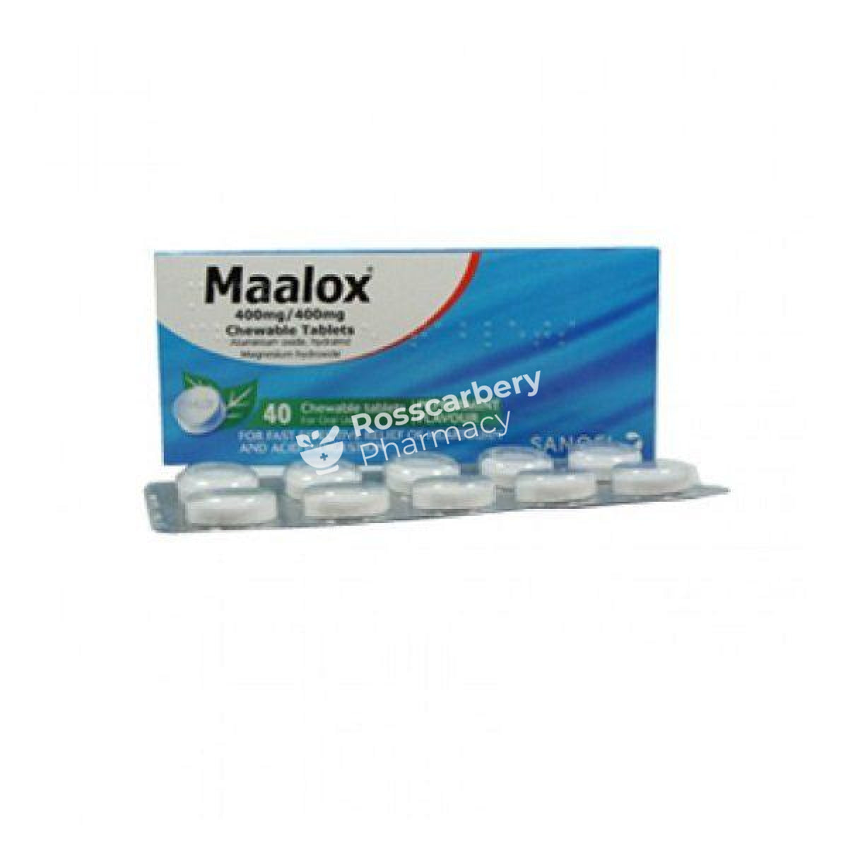 Maalox Chewable Tablets - Peppermint Flavour Acid Indigestion &amp; Reflux