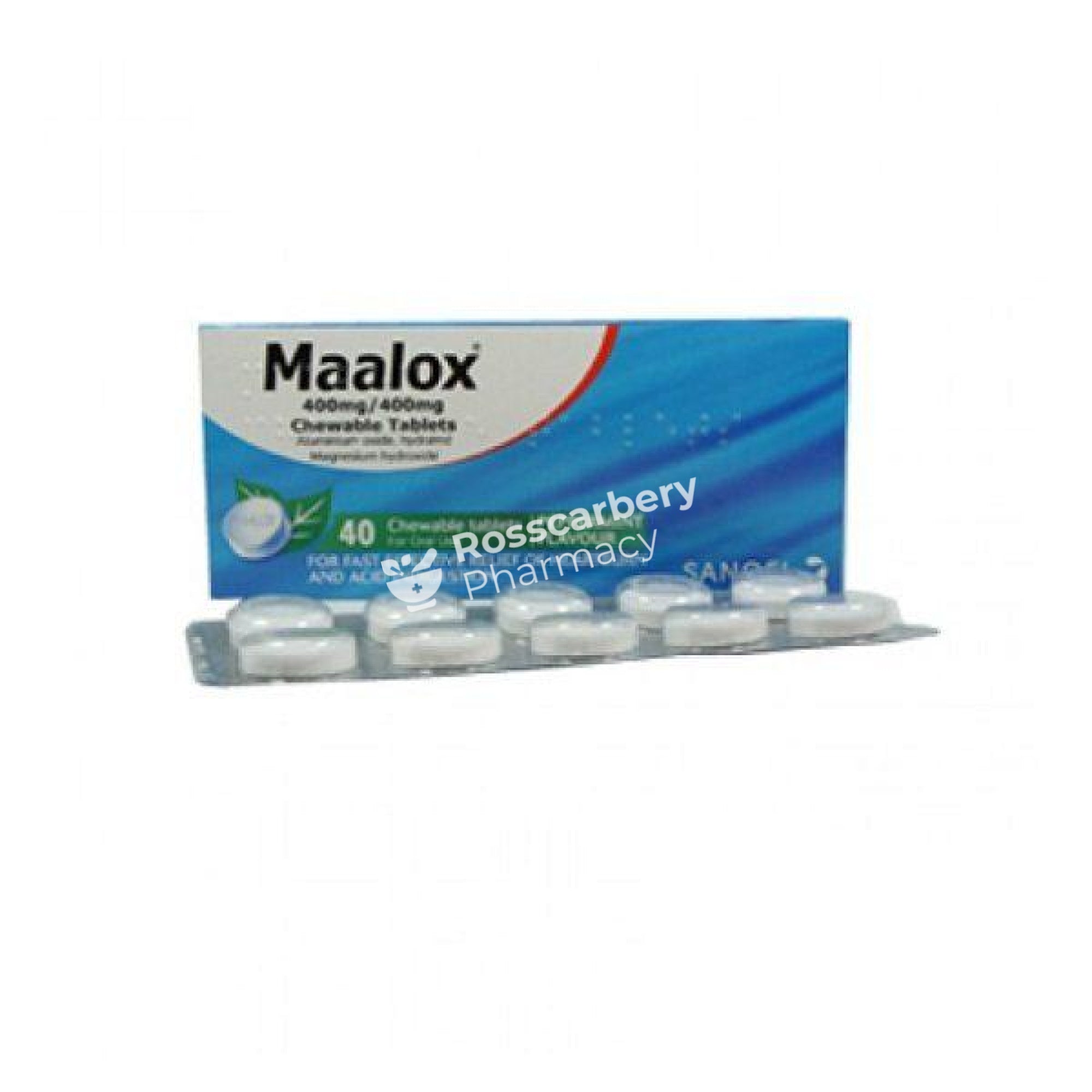 Maalox Chewable Tablets - Peppermint Flavour Acid Indigestion & Reflux