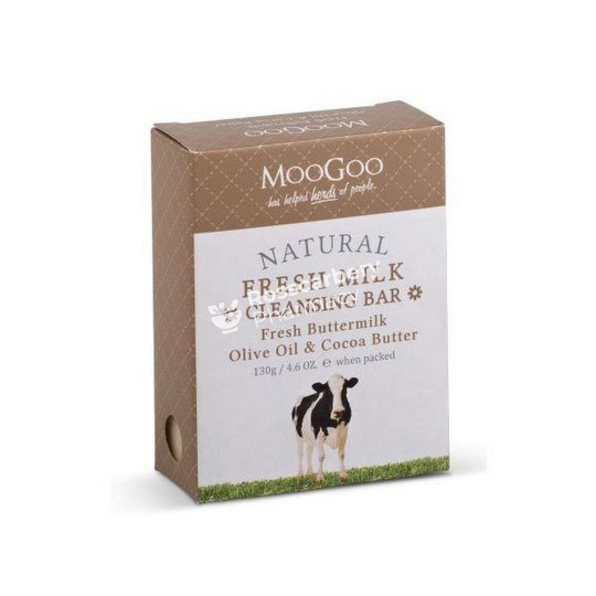 Moogoo Cleansing Bar - Finely Ground Oatmeal Buttermilk &amp; Coca Butter Exfoliation