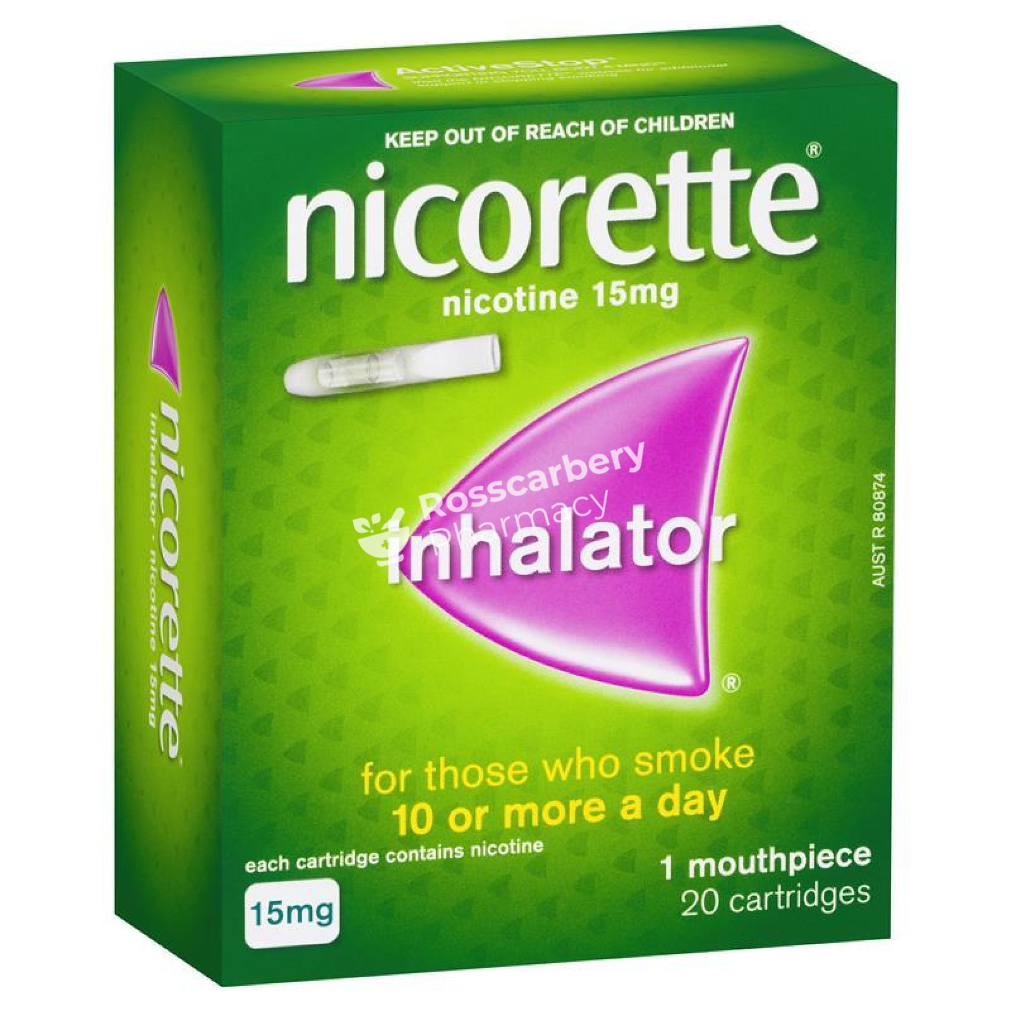 Nicorette 15Mg Refill Inhaler - 20 Cartridges Nicotine