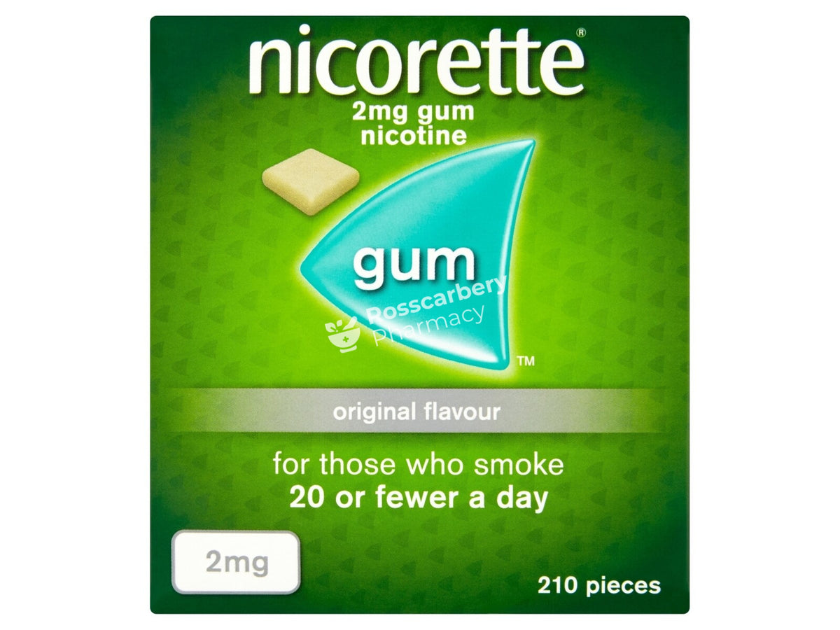 Nicorette 2Mg Low Strength Medicated Chewing Gum 30Pieces / Original Nicotine