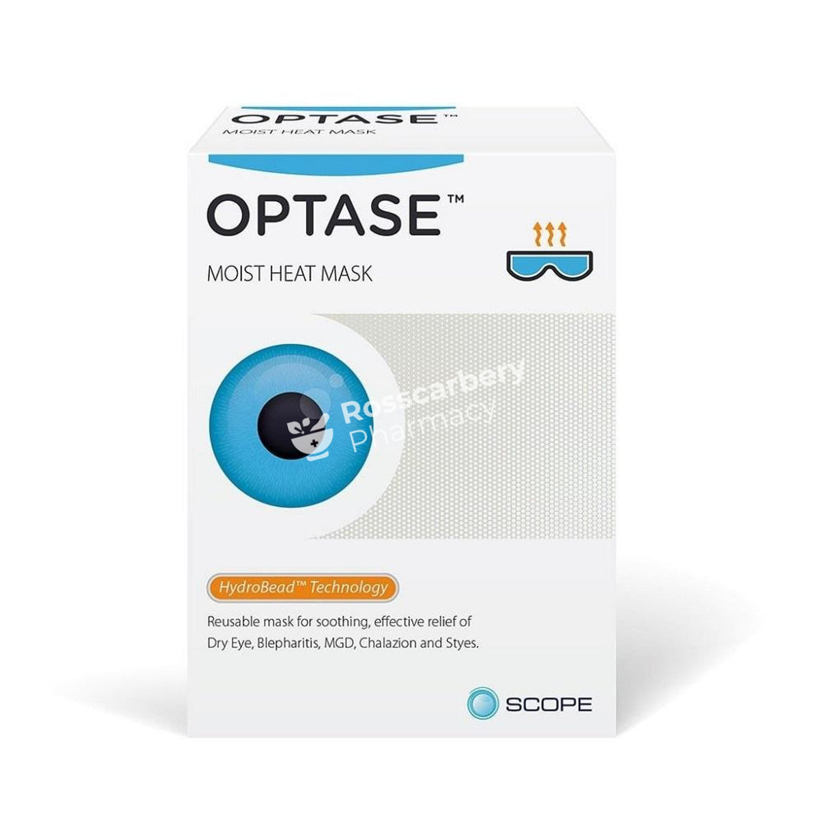 Optase Moist Heat Reusable Mask Blepharitis &amp; Eyelid Hygiene