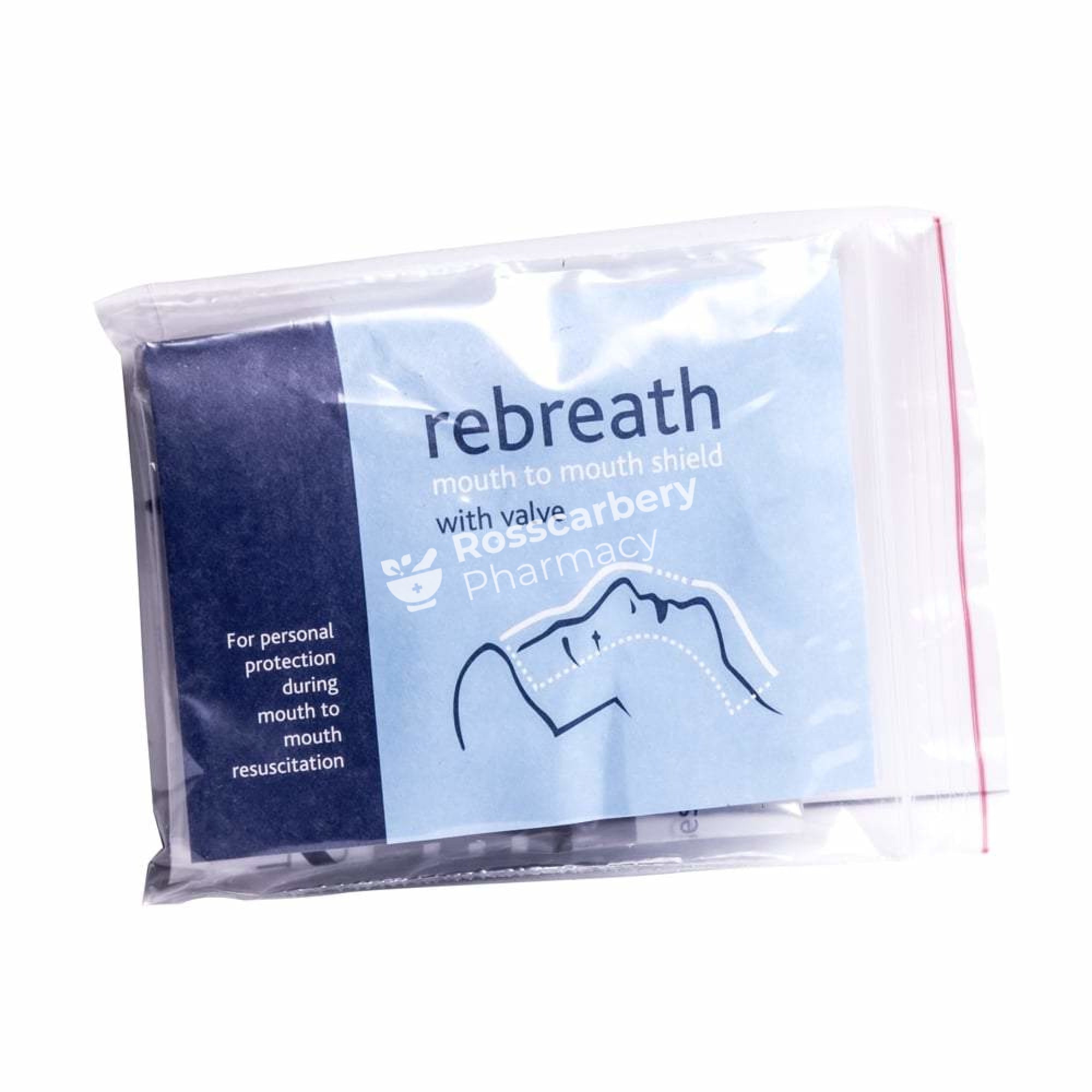 Rebreath Resuscitation Shield With Valve First Aid Accessories