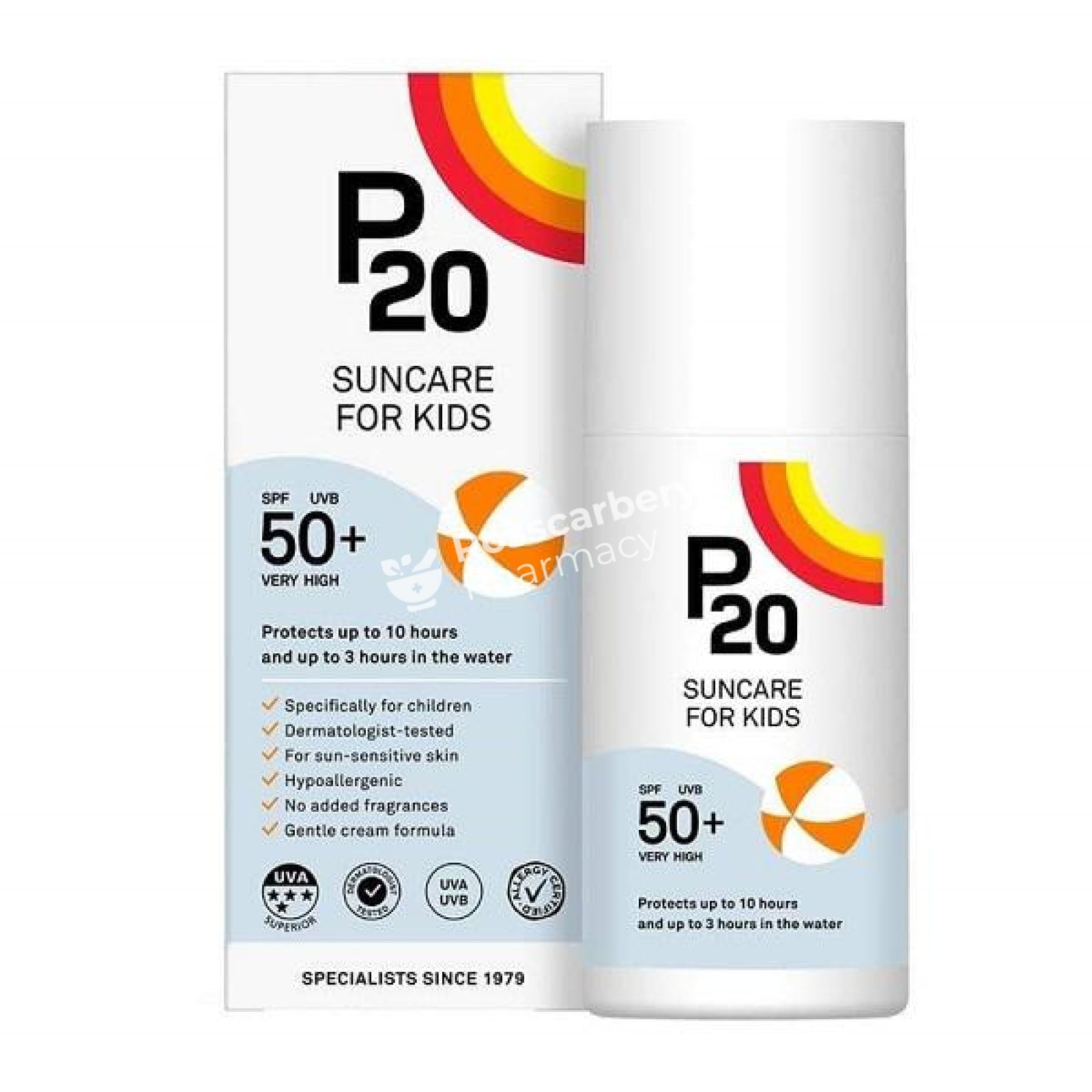 Riemann P20 Suncream For Kids Spf50+ Pump Dispenser Sun Protection