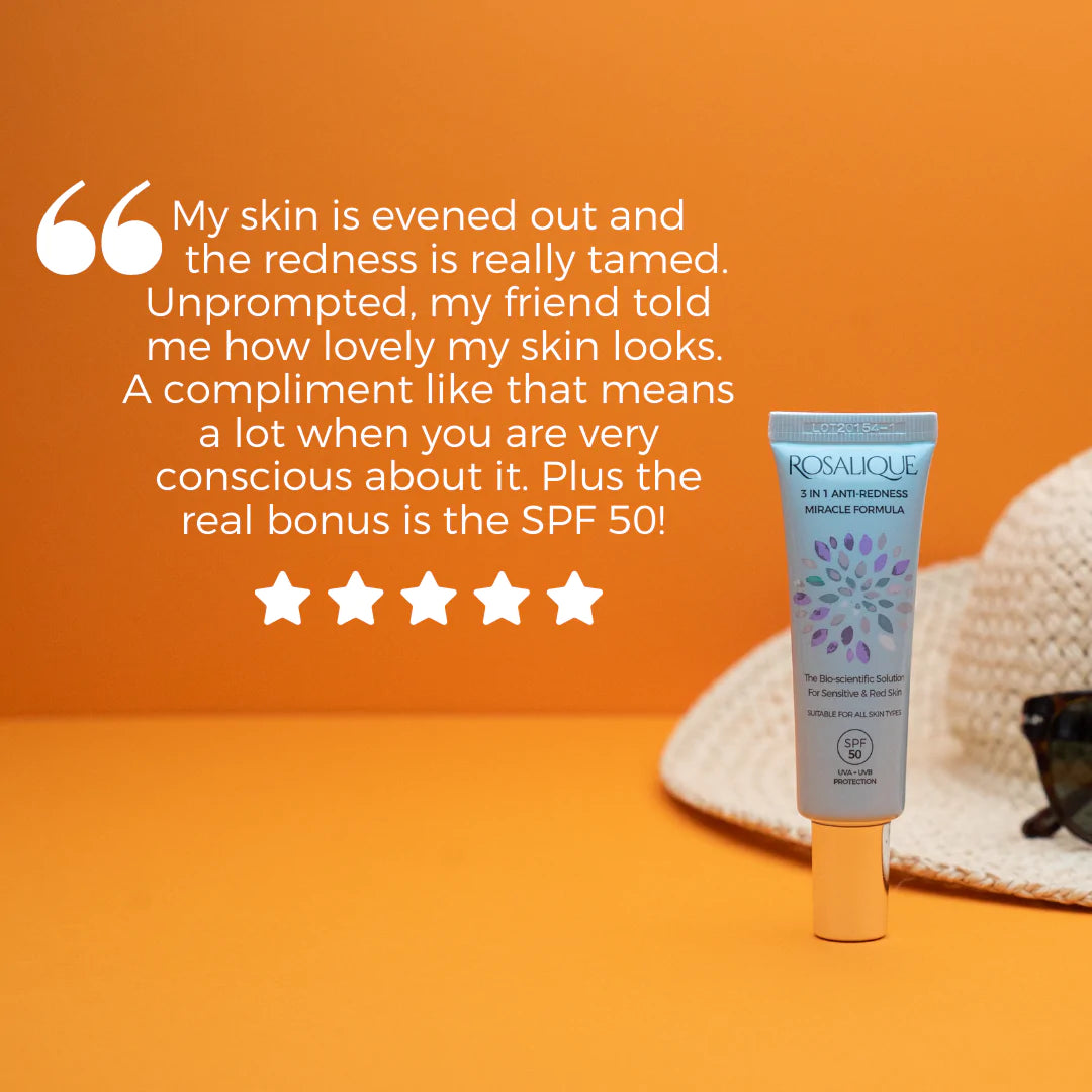 Rosalique 3 in 1 Anti-Redness Miracle Formula SPF 50