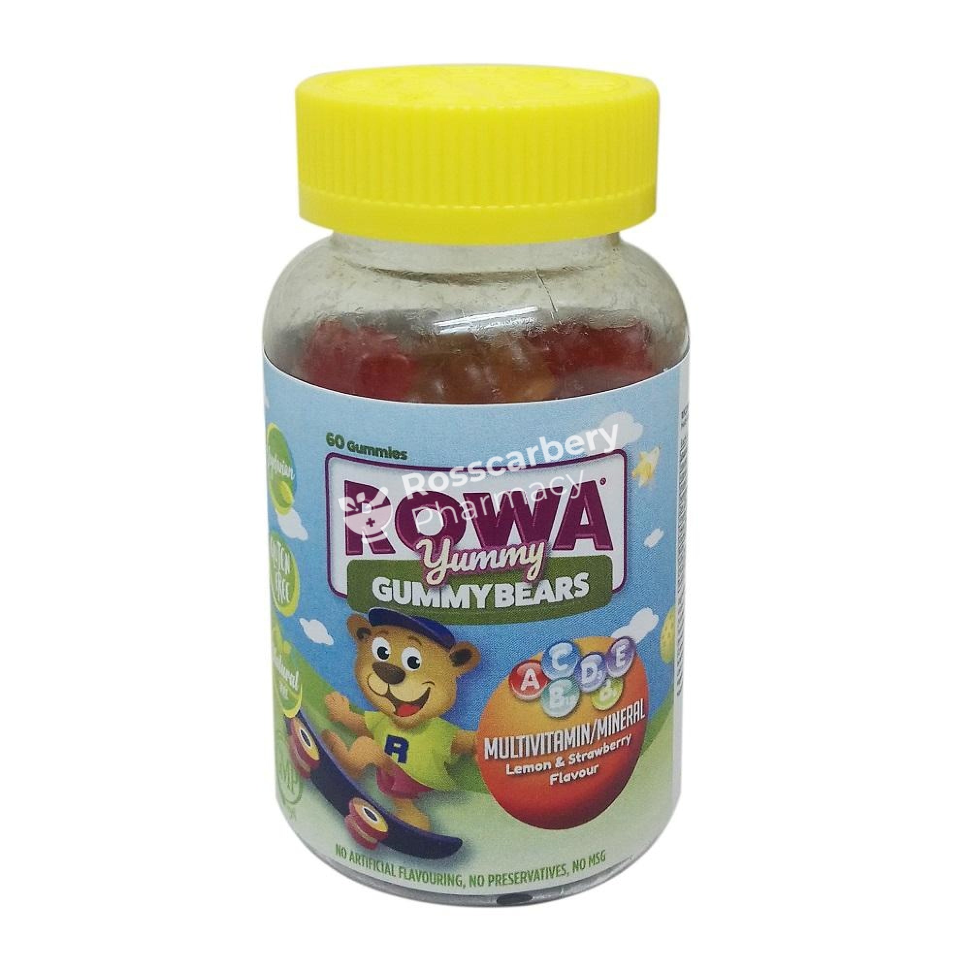 Rowa Yummy Gummy Bears Multivitamin/mineral - Lemon & Strawberry Flavour Childrens Multivitamin