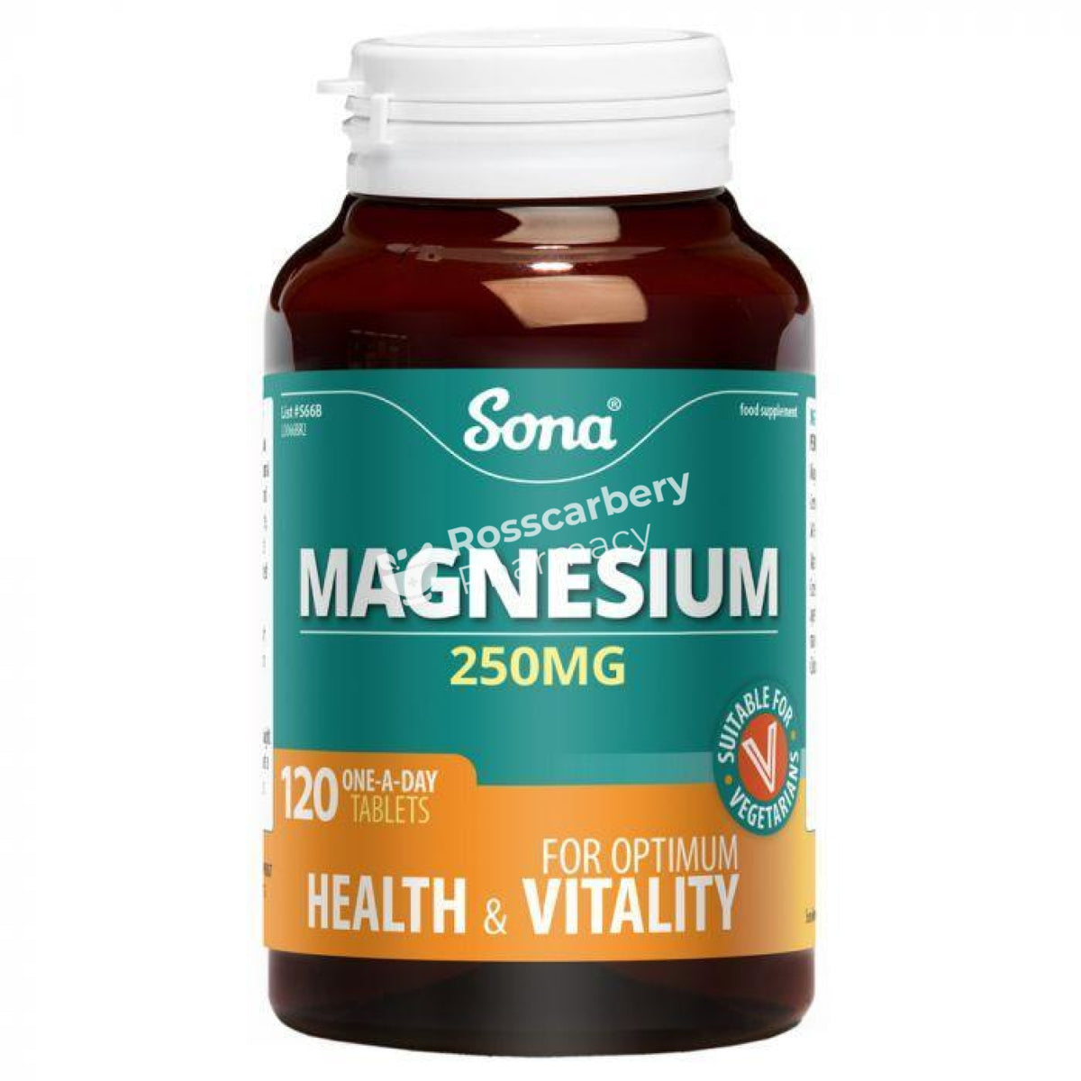 Sona - Magnesium 250Mg Tablets Energy &amp; Wellbeing