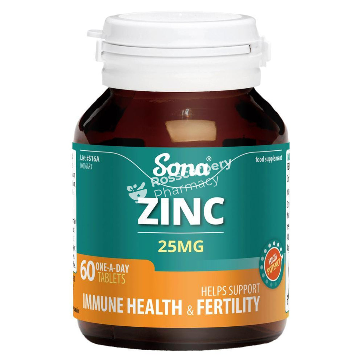 Sona - Zinc 25Mg One-A-Day Immune Support