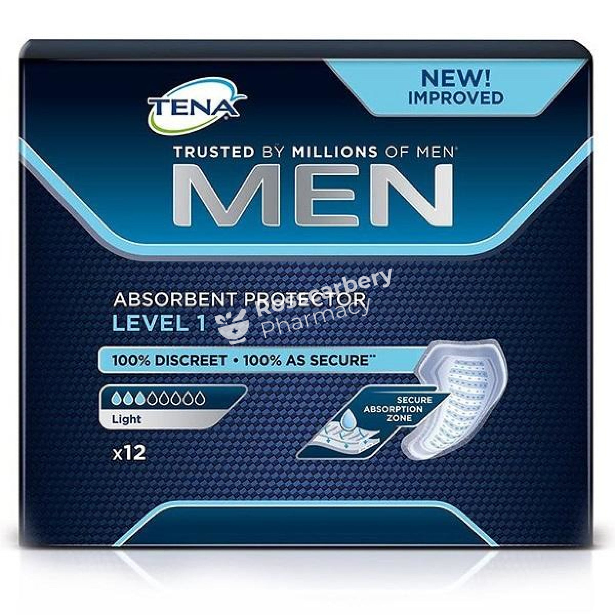 Tena Men Level 1 (Light) Absorbent Protector Pads