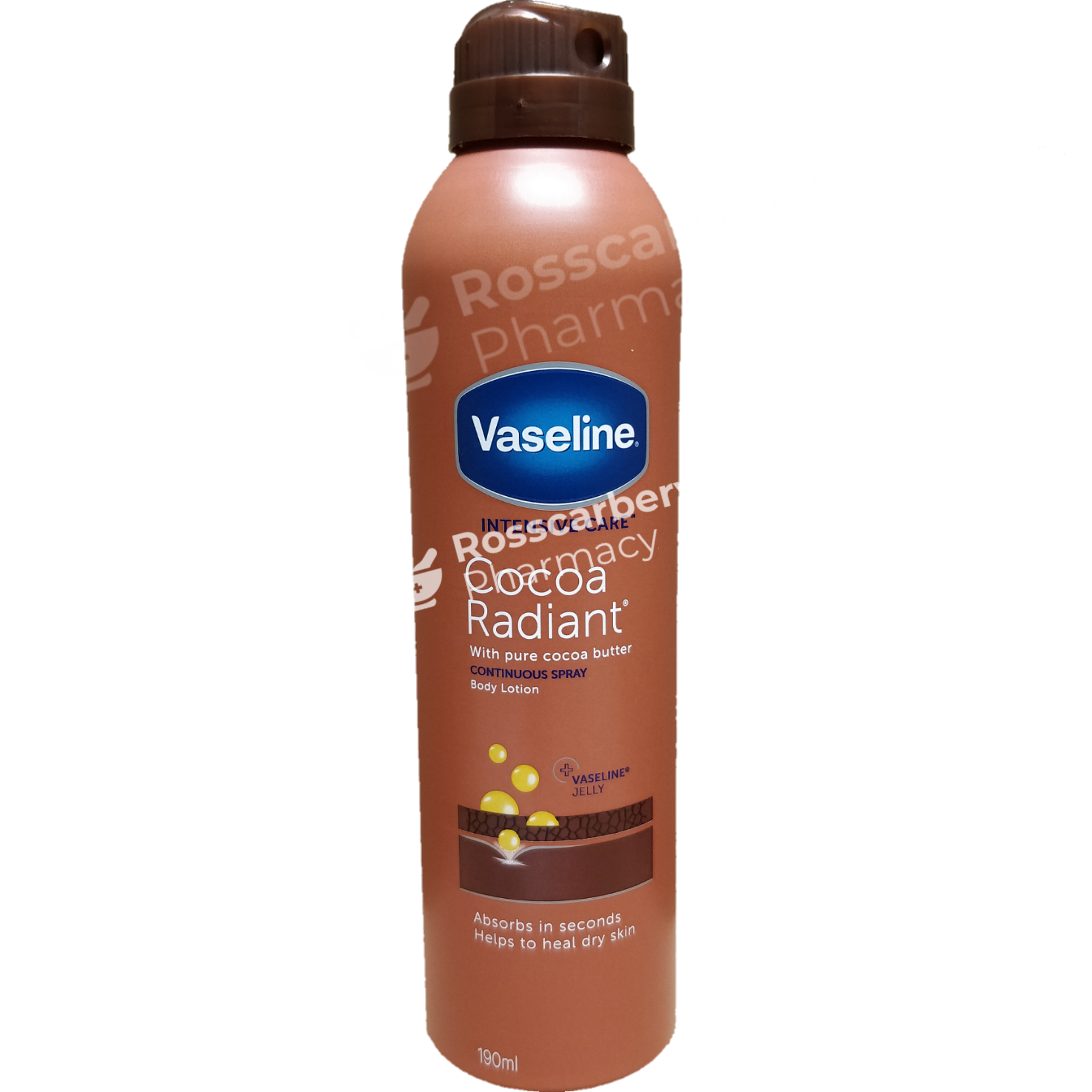 Vaseline Intensive Care Cocoa Radiant Continuous Spray Body Lotion Moisturisers