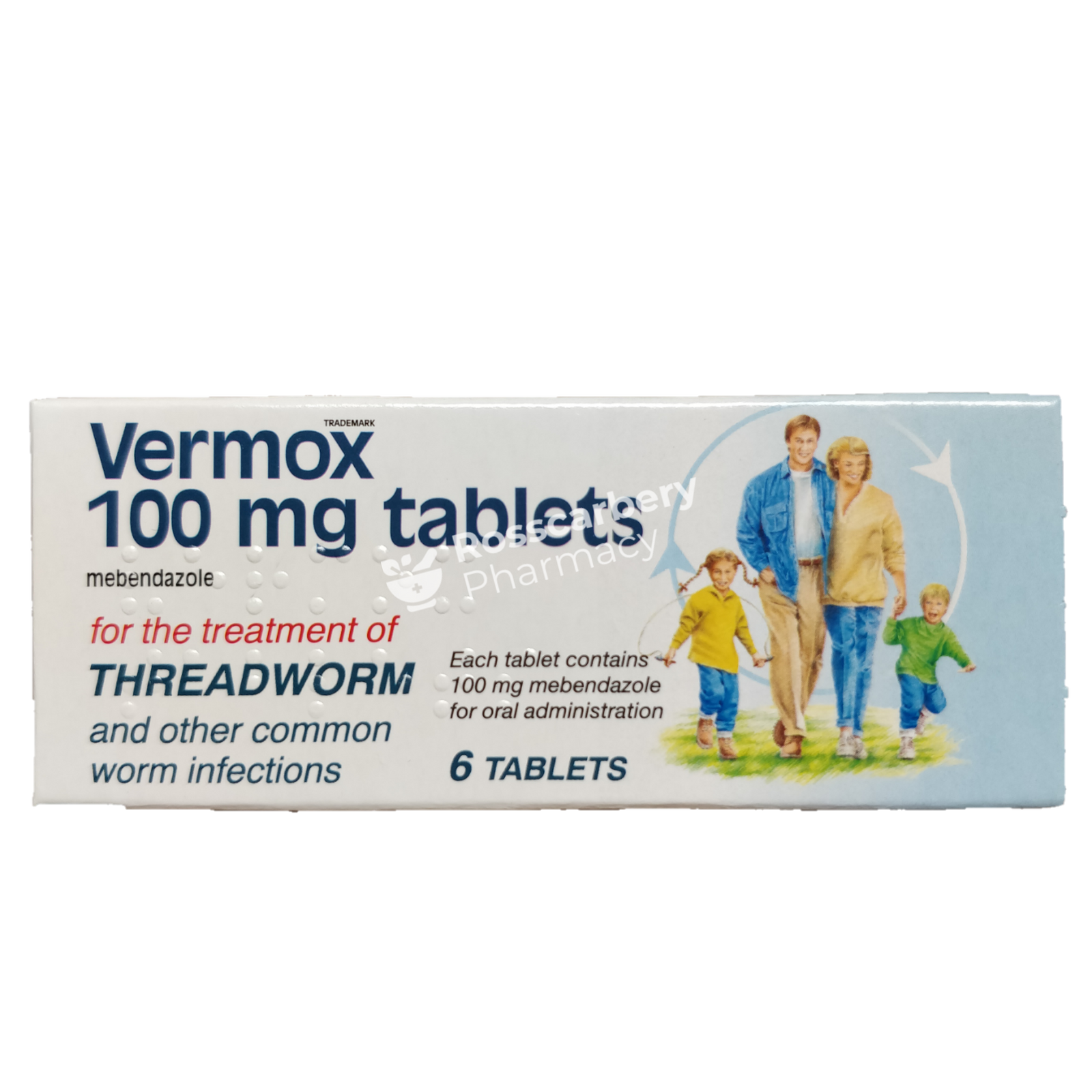 Vermox 100Mg Tablets Worms & Scabies
