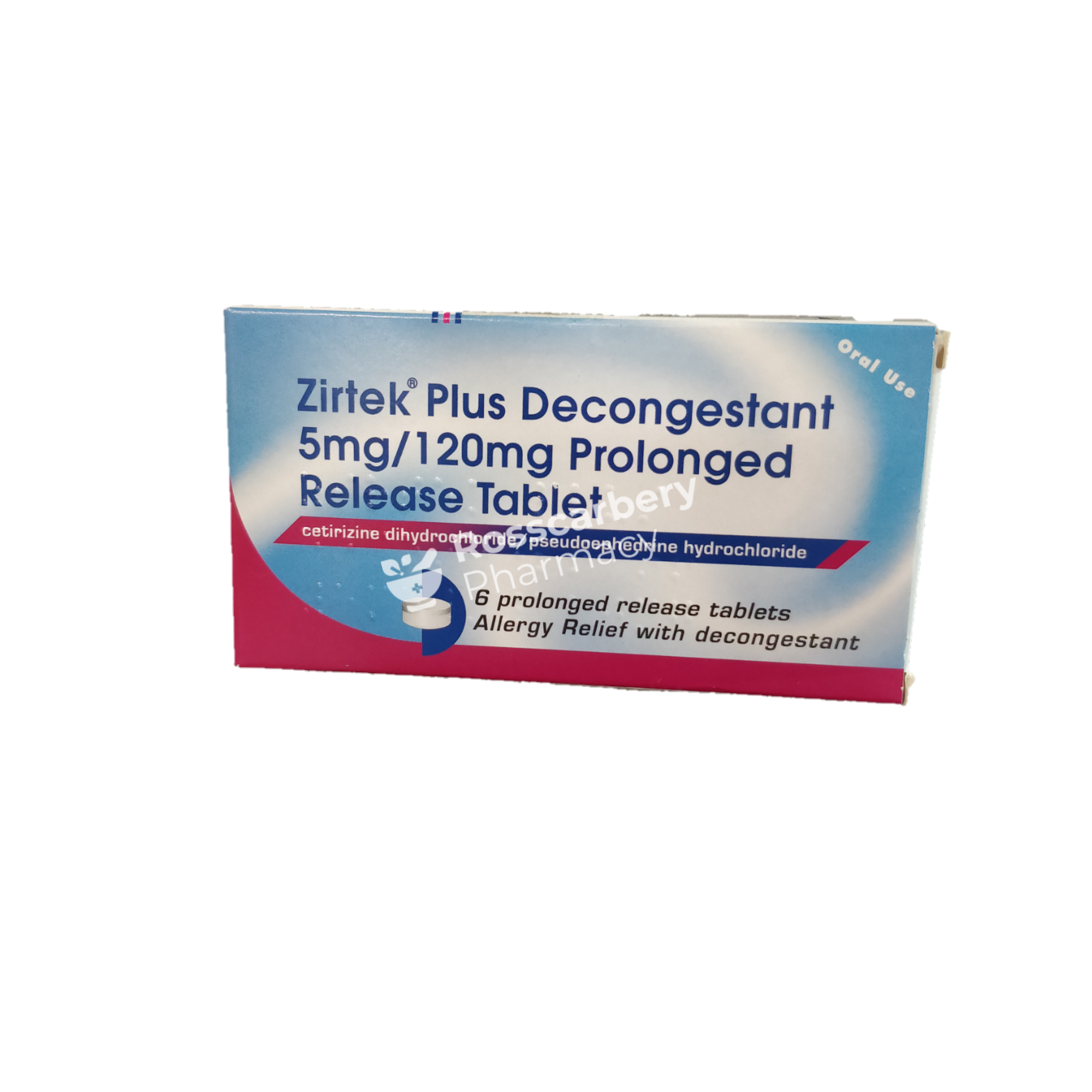 Zirtek Plus Decongestant 5Mg/120Mg Prolonged Release Tablets Antihistamines